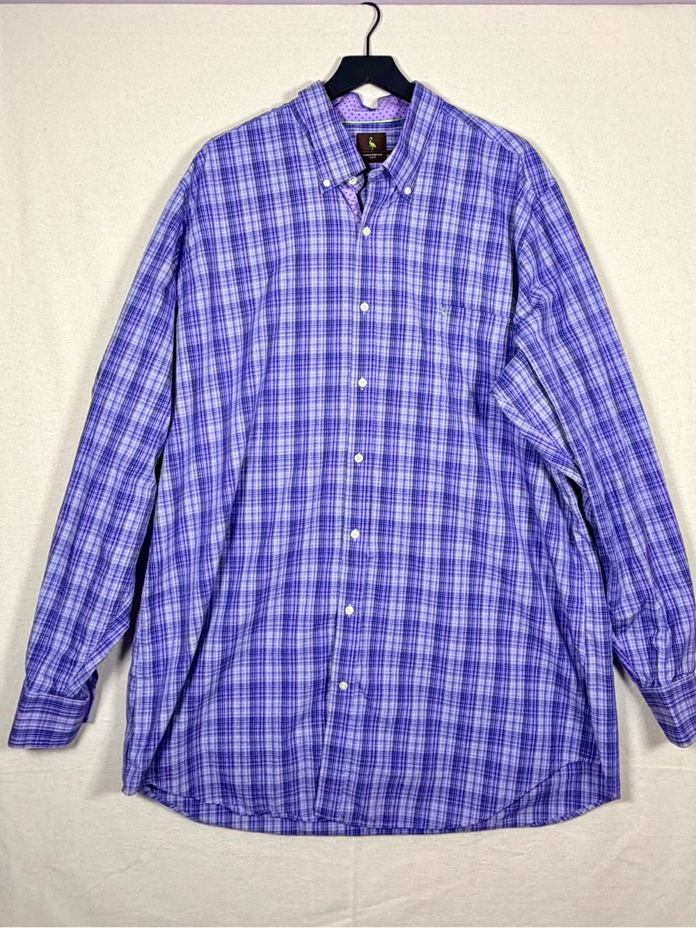 Tailorbyrd Purple Plaid Button-Down Shirt